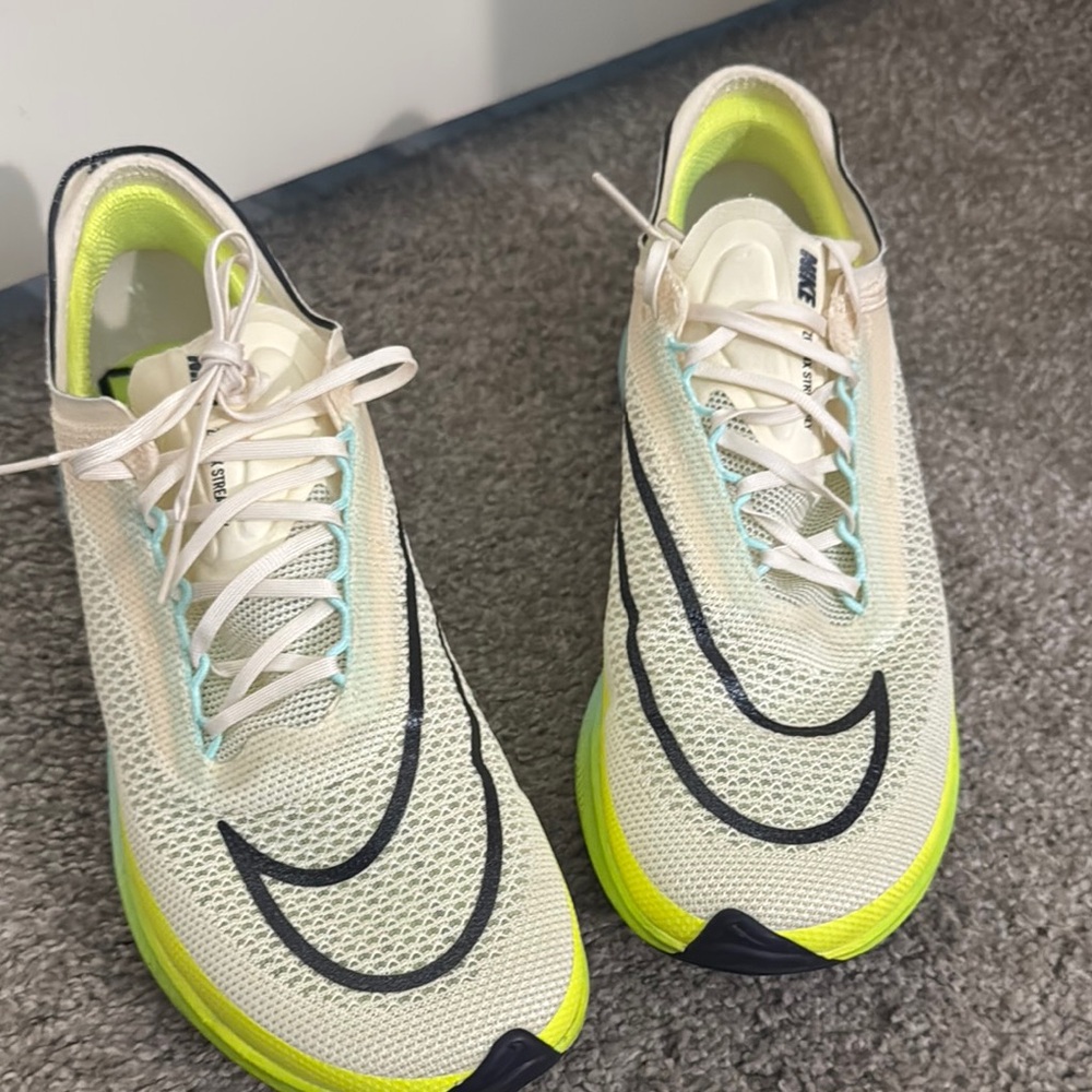 Nike White and Neon Green Sneakers